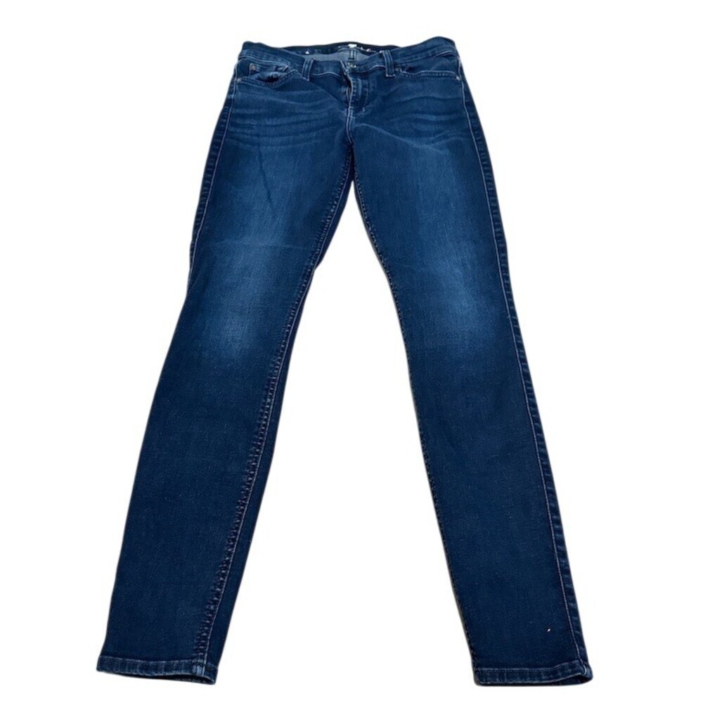 7 For All Mankind Gwenevere Skinny Jeans Womens Size 28 Dark Wash Stretch